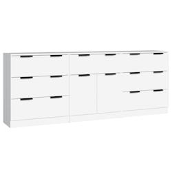 Helloshop26 - Buffet bahut commode armoire meuble de rangement organisateur cuisine salle de séjour salons 3 pcs bois d'ingénierie 02_0037016 - 3000_0