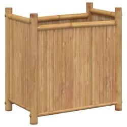 Helloshop26 - Jardinière bac lit surélevé plantes fleurs terrasse jardin 50 x 30 x 50 cm bambou marron 02_0037625 - 3000213909784_0