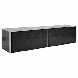 Helloshop26 - Jardinière lit surélevé plantes fleurs jardin 320 x 80 x 77 cm acier galvanisé anthracite 02_0001146 - 3000075051539_0