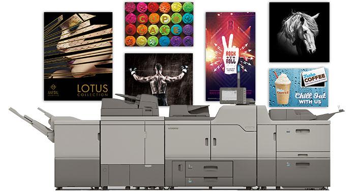 Imprimante professionnelle Ricoh Pro C7100(s) / C7100(s)x - 4 et 5 couleurs - Qualité offset et productivité élevée_0