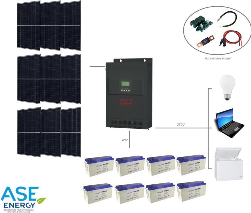 Kit solaire autonome 3000w 48v-230v easyconnect