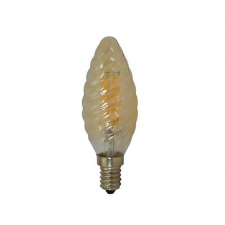 Ampoule LED filament COB torsadé E14 - 4W - 2700°K - Golden - Boîte_0