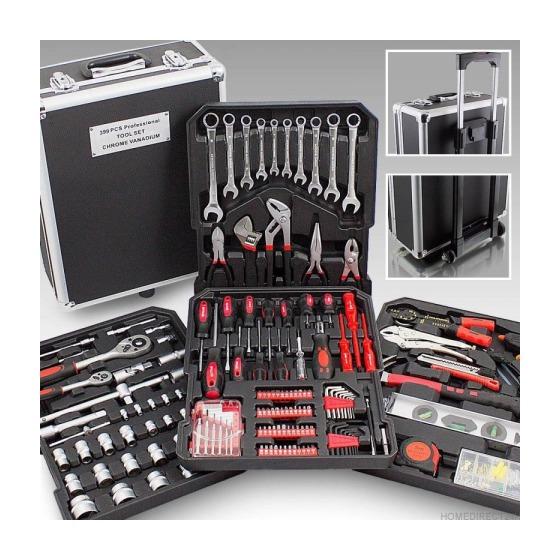 Mallette Outils Anndora Aluminium 32.5x25.5cm - Rangement Robuste Avec Sangle