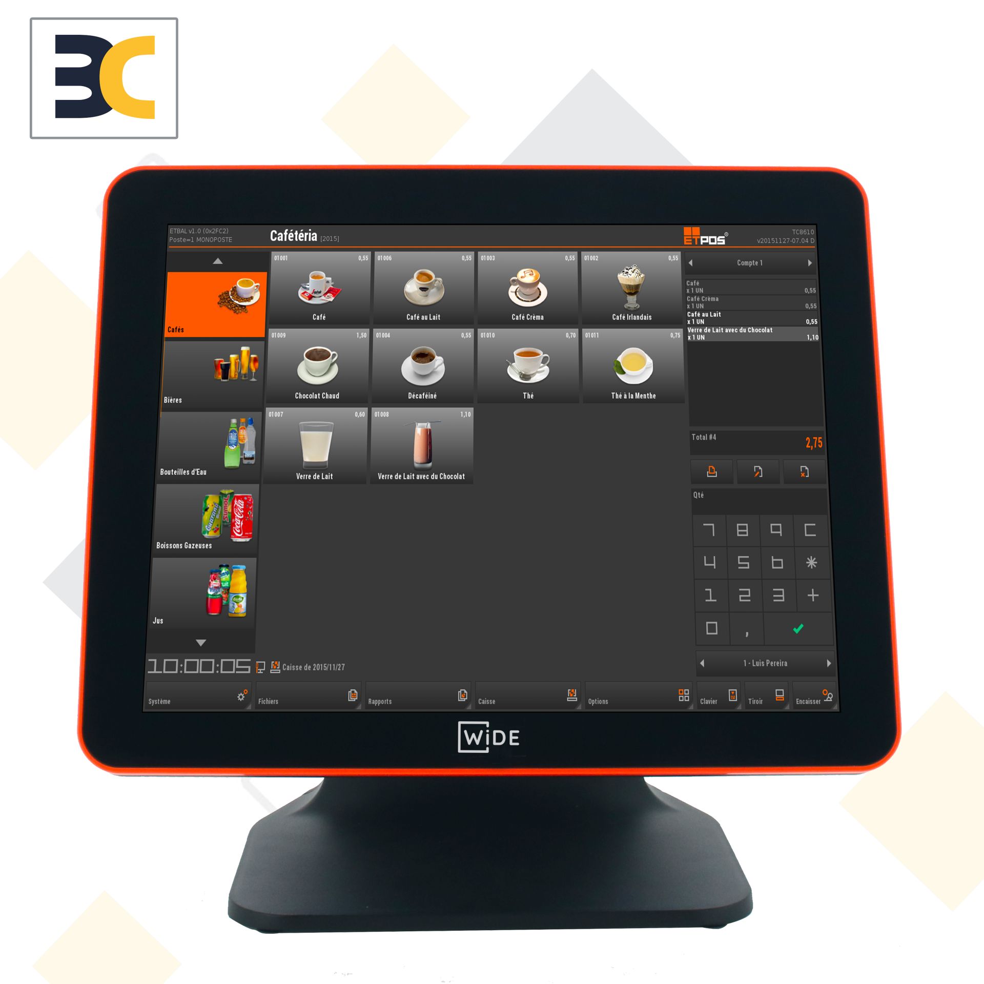 POS 1525D WIDE caisse tactile avec ETPOS 5.30 certifiée NF525_0