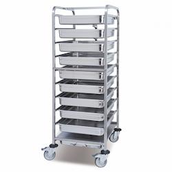 PUJADAS Chariot Inox à Dégivrage 9 Niveaux pour Bacs GN 2/1 Inox P80.813 - 8421661808132_0