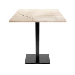 Restootab - Table 70x70cm - modèle Milan lune blanche - beige fonte 3760371511549_0