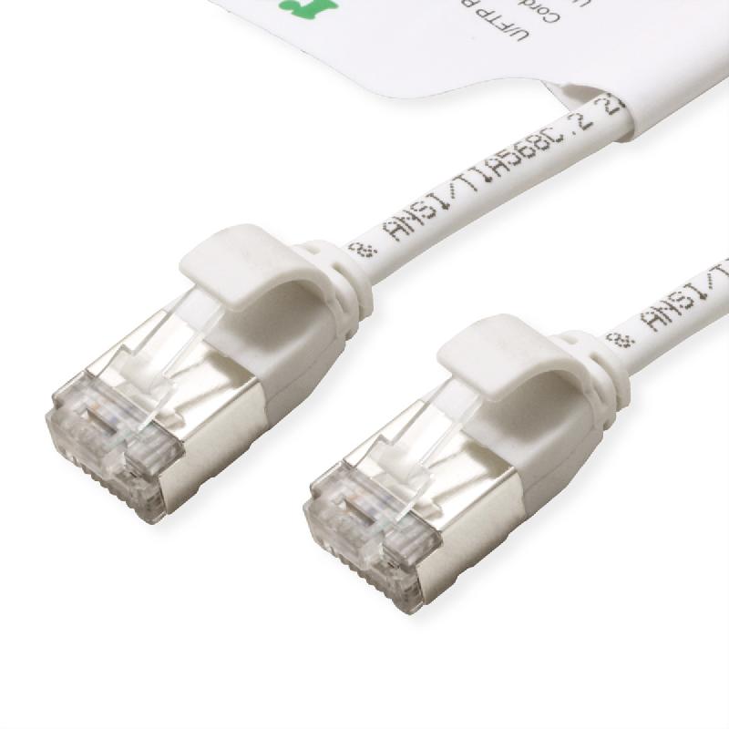 Roline green cordon datacenter u/ftp cat.6a (classe ea), lsoh, slim, blanc, 2 m_0