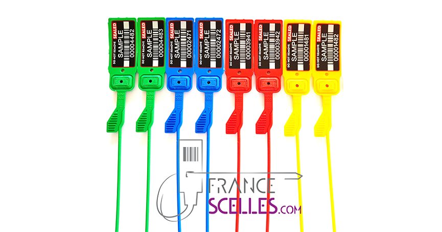 Scellé réglable aero 303 en plastique à tige lisse et ouverture manuelle pour le  transport de produits sensibles_0