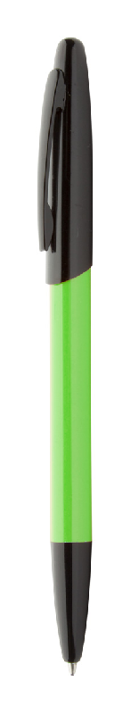 Stylo bille en aluminium - attributs noirs - encre bleue - couleur vert citron - 15g_0
