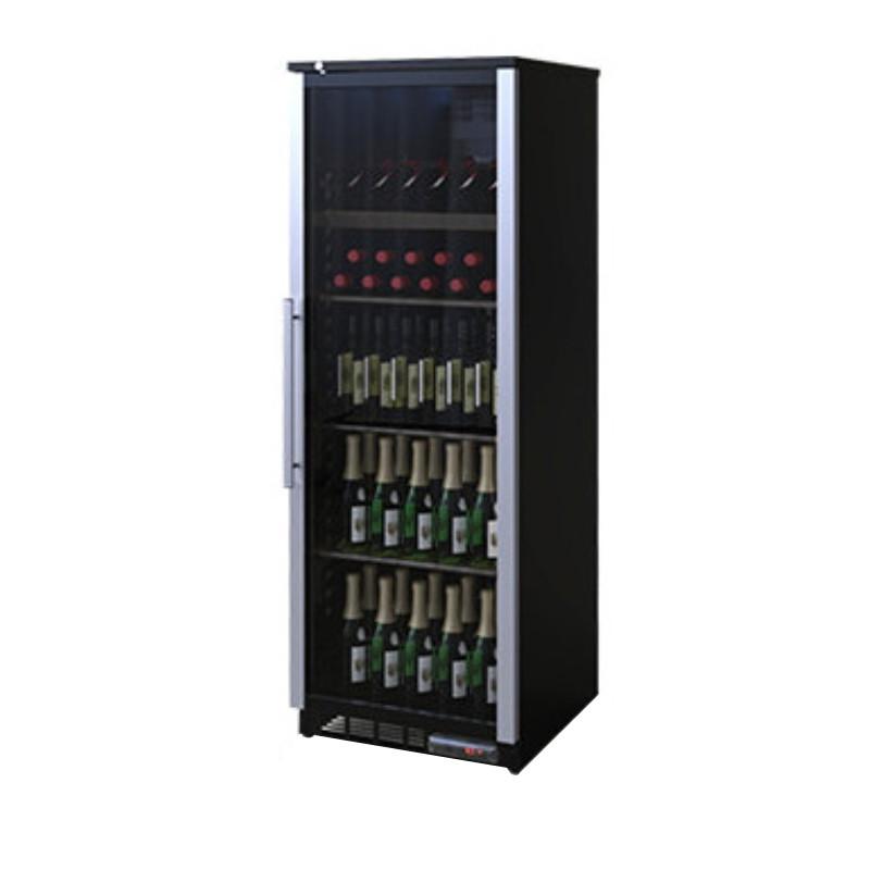 Armoire à vins Technitalia 400-800L - +5/+16°C - Design élégant acier peint noir et inox - 72 ou 144 bouteilles_0
