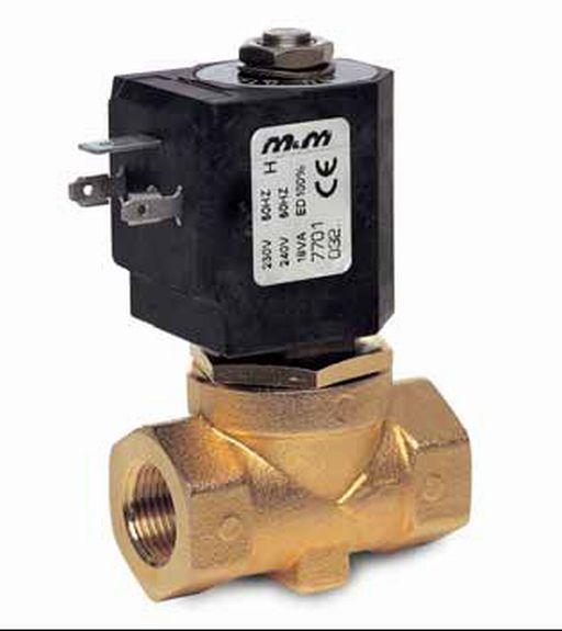 Électrovanne 2/2 NF à commande mixte D884/D885/D886 - G 1/4 à G 1/2 - Laiton et acier inox - Fluides jusqu'à 130°C_0