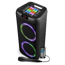 Enceinte Autonome sur Batterie - Festi Sound SUNSET208 - 600W USB/SD/PC Bluetooth - Micro filaire - 2x Boomer 20cm à LED RVB - 3701123948770_0