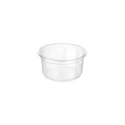 FHC - 600Pcs - Pot Deli rond PET avec couvercle plat attaché  Ø 11,5cm H35mm 250ml - transparent plastique FHC210DELKO250_0