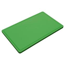 METRO Professional Planche à découper, GN 1/1, polyéthylène haute densité (PEHD), 53 x 32.5 x 2 cm, avec rigole, vert - vert plastique 863317_0
