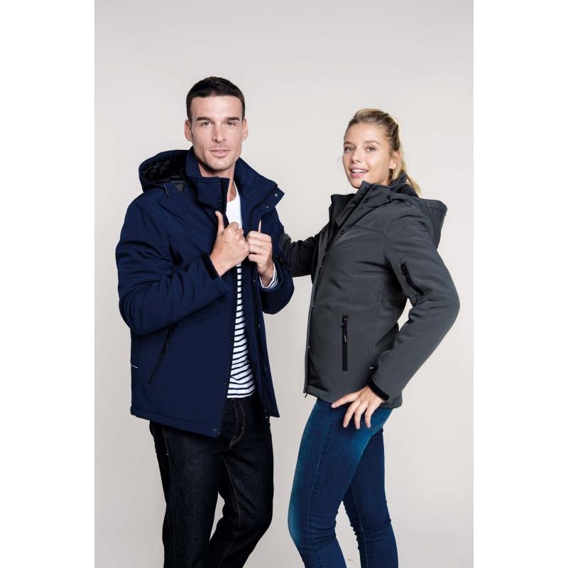 Parka softshell doublée capuche homme - K650_0