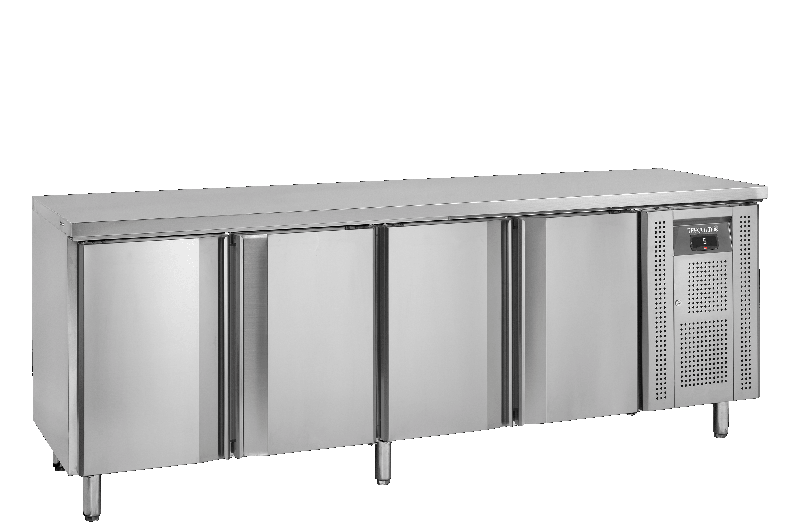 Réfrigérateur de comptoir GN1/1 TEFCOLD CK7410X1 - basse consommation, inox 304, 4 portes ventilées_0