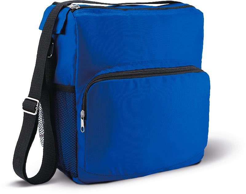 Sac isotherme vertical en polyester 420D - Réf: KI0318 - Marque Kimood - Poche zippée et filet - Sangle ajustable_0