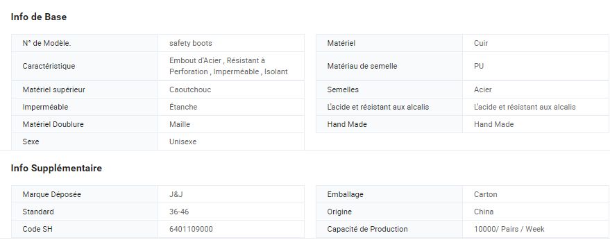 Safety boots - Chaussure de cuisine en cuir avec embout de fer en acier - Focus Technology Co., Ltd. - Standard : 36 à 46_1