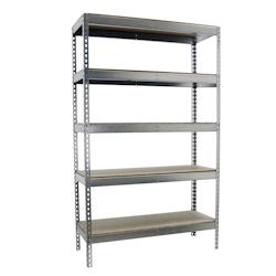 SimonRack Étagère Industrielle, 3000x1500x450 mm, 5 Niveaux en bois, 600 kg , Étagère Charge Lourde, Galvanisé/Bois - Simonforte - métal 8435104956915_0