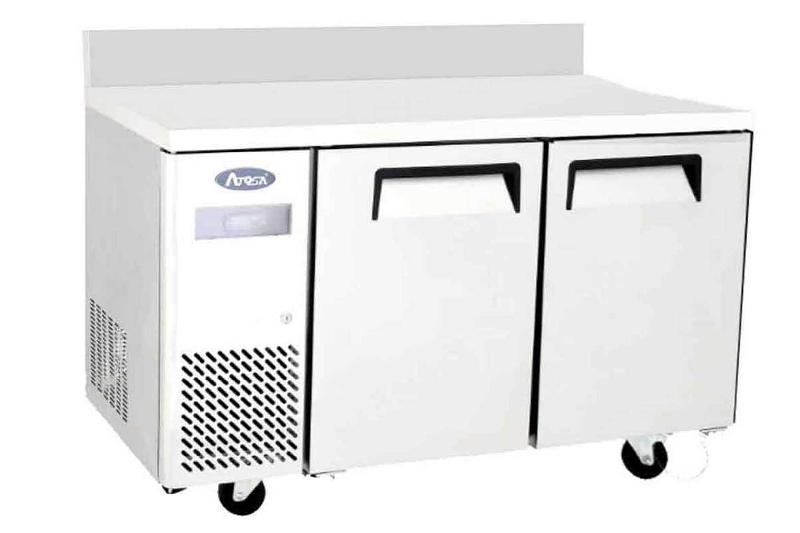 Table compacte positive tropicalisée 2 portes avec dosseret inox 270l groupe à gauche - YPF9022GR-SB_0