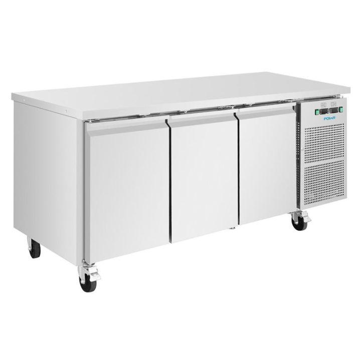 Table mixte positive/négative 314 Litres, 3 portes GN 1/1, sur roulettes, 480 W, 220 V - MONO_0