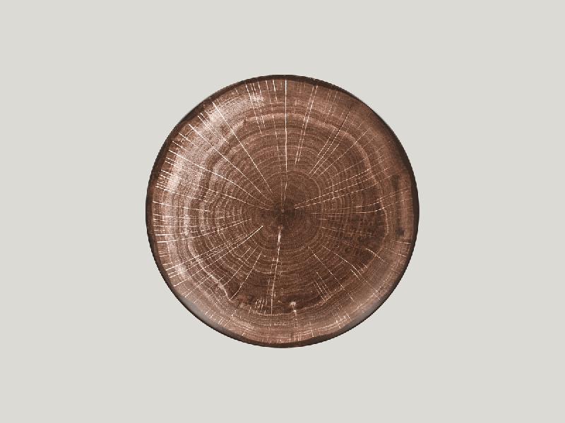 ASSIETTE COUPE PLATE ROND OAK PORCELAINE Ø 27 CM WOODART RAK