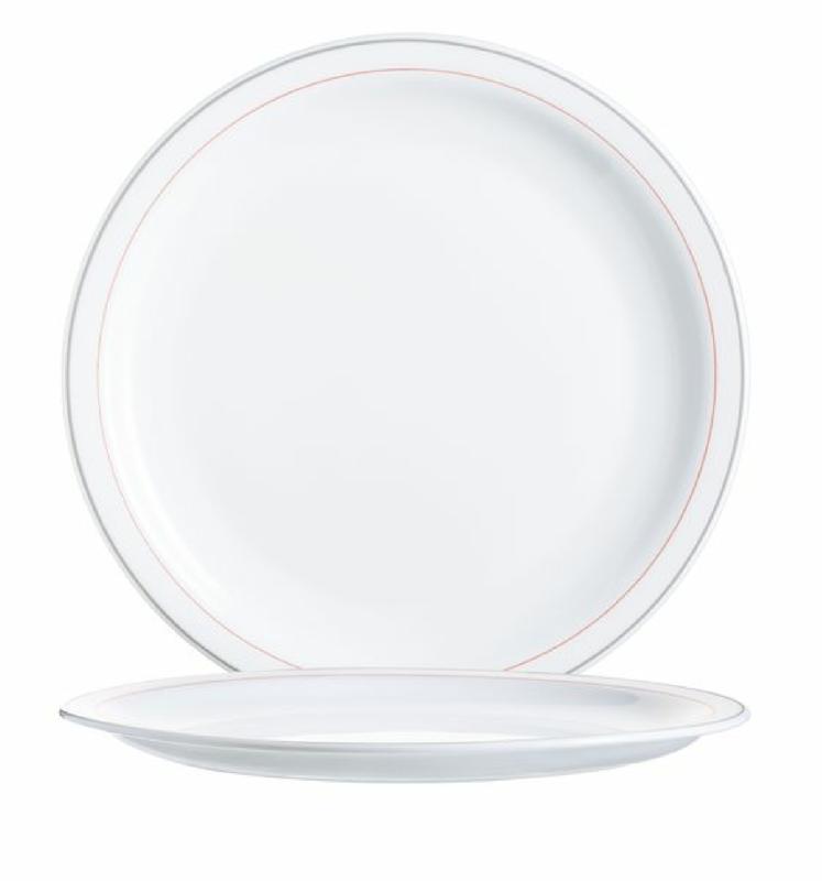 ASSIETTE PLATE ROND BLANC VERRE Ø 25,8 CM VALERIE ARCOROC