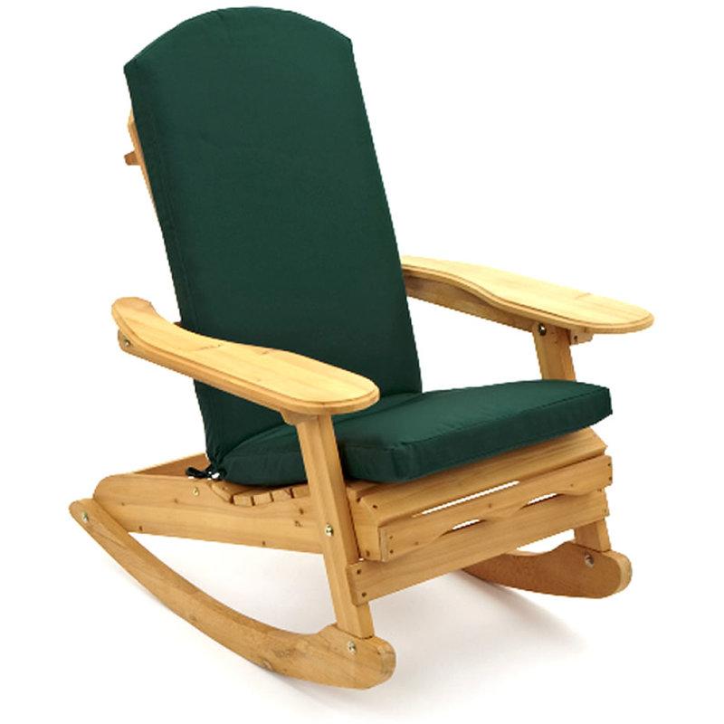 Adirondack Garden Rocking Chair Bowland comprenant un coussin de luxe en noir 