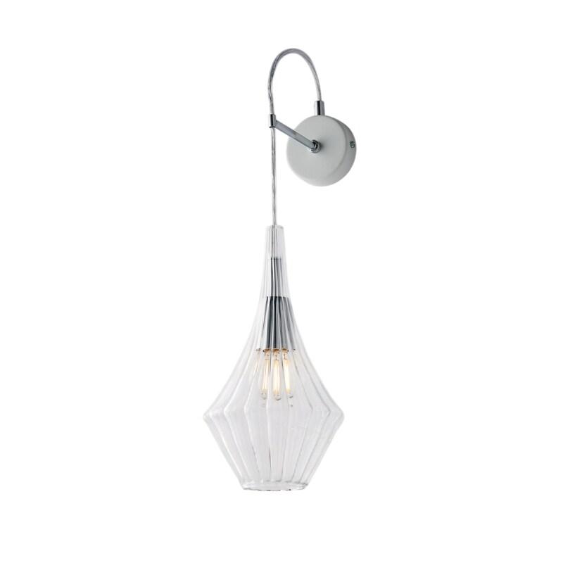 Bonetti Illumina Zeus Applique En Fer Et Verre Pyrex Transparent 1 Lumière .14 P.21 Bl270-Ap1-Tr - transparent 8050713218171_0