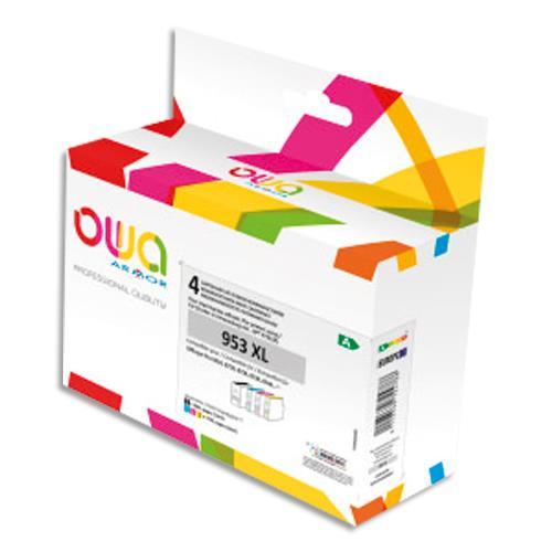CARTOUCHES JET D'ENCRE OWA COMPATIBLE HP 953XL K10452OW - NOIR, CYAN, MAGENTA, JAUNE - PACK DE 4