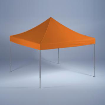 Chapiteau 4 m x 4 m - structure aluminium anodisé avec toit en polyester imperméable - orange_0