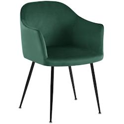 CLP Chaise de salle à manger Jaysie velours Vert foncé - vert textile 325805_0