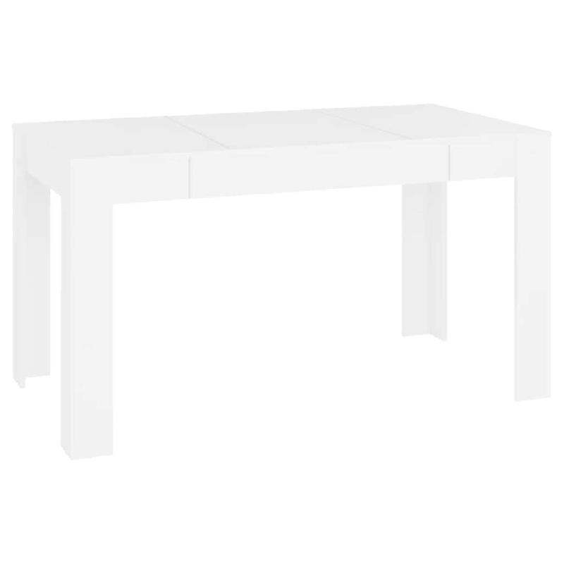 Décoshop26 - Table de salle à manger design moderne 140 x 74,5 x 76 cm bois d'ingénierie blanc DEC036761 - blanc Bois massif 3000261385523_0