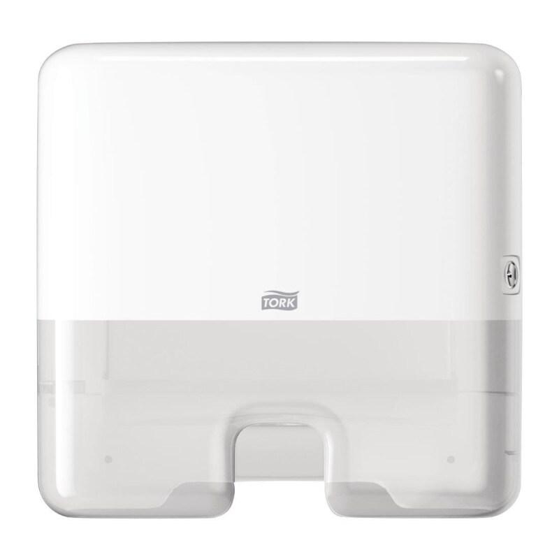 Distributeur mini pour essuie-mains interfoliés blanc - 302 x 101 x 295 mm - TORK - 0615402169516_0