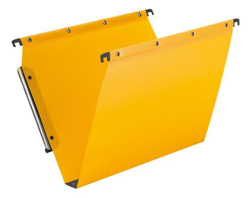 LOT DE 10 - DOSSIER SUSPENDU POUR ARMOIRES POLYPROPYLÈNE OPAQUE ULTIMATE ELBA FOND 30 MM JAUNE FONCÉ