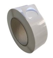 Étiquettes double découpe 40x40mm - diamètre 30mm - papier blanc brillant - bobine échenillée de 1000 étiquettes_0
