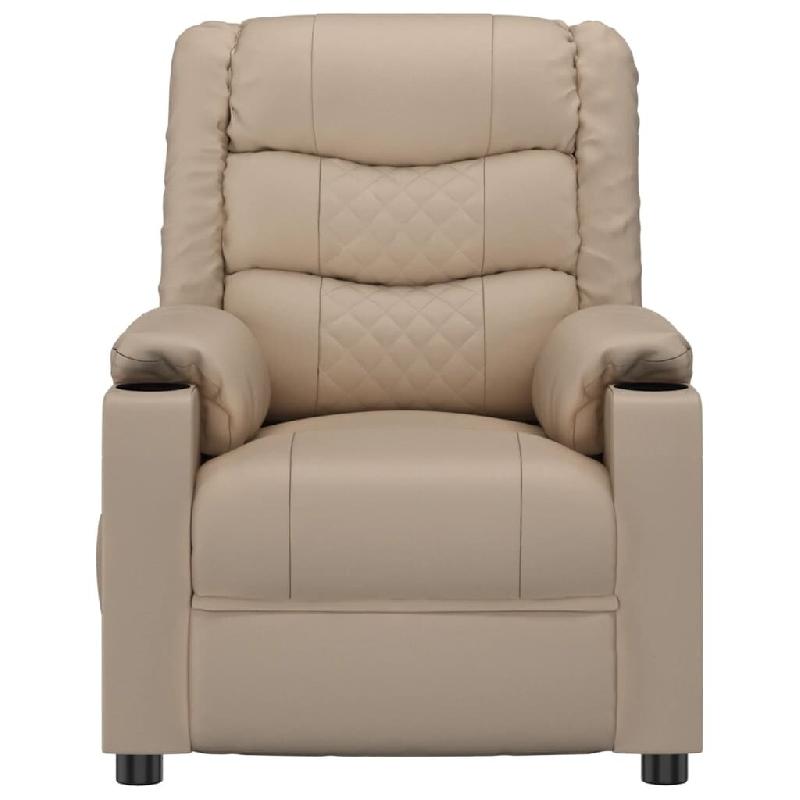 Fauteuil inclinable électrique Cappuccino Similicuir Modèle Zirevanel - 8720845522247_0
