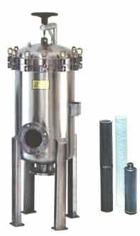 Filtres à cartouches - Débit jusqu'à 1000 m3/h - Finesse de filtration 0.1µ à 100µ - Corps acier, inox, PP ou PVDF_0