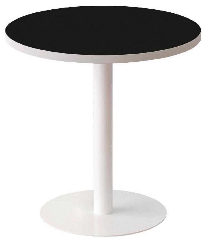GUÉRIDON BAS EASY OFFICE PIED MÉTAL Ø 60 CM PLATEAU COLORIS NOIR - MANUTAN COLLECTIVITÉS