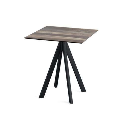 INFINITY TABLE DE BISTROT TROPICAL WOOD 70X70 CM - VEBA