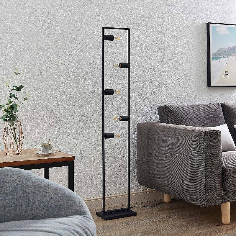 LINDBY SHERWIN LAMPADAIRE, CADRE MÉTAL NOIR