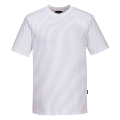 LOT DE 2 - PORTWEST AS20 T-SHIRT ANTISTATIQUE ESD BLANC - TAILLE XXS
