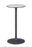 Mange-debout ø 60 - Hauteur 110 cm - Plateau stratifié ø 600 mm - Piétement acier et socle fonte époxy_0