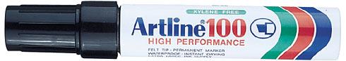 MARQUEUR PERMANENT ARTLINE 100 POINTE BISEAUTÉE DE 1,2 À 7,5 MM NOIR