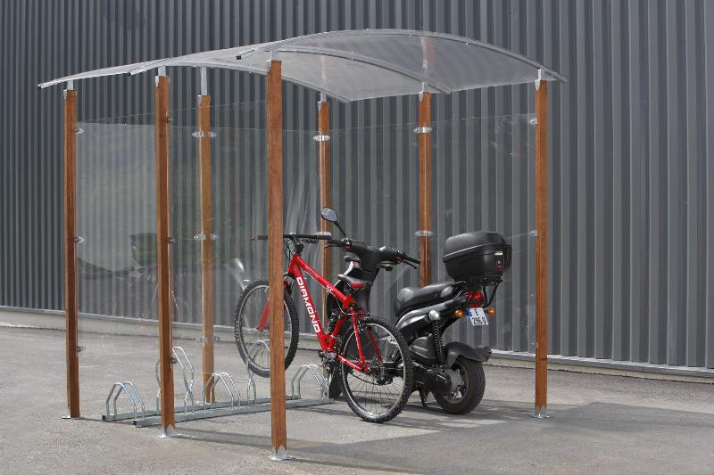 Mottez - Abri pour vélos 4m² en bois exotique - Garantie 20 ans - Modèle B821C_0