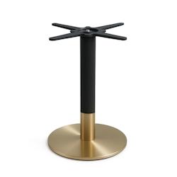 Oviala Business Pied de table métal et fonte 72 cm noir et doré - noir fonte 114087_0