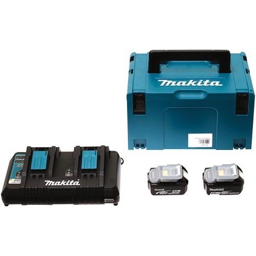PACK ÉNERGIE 18V 5 AH (2 BATTERIES + 1 CHARGEUR DOUBLE) EN COFFRET MAKITA