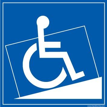 LOT DE 2 - PANNEAU ACCÈS RAMPE POUR PMR - 250 X 250 - PVC