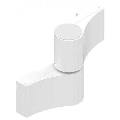 PAUMELLE EN APPLIQUE À 2 LAMES DIAM POUR PORTE D'ENTRÉE -ENTRAXE 93 MM - BLANC PUR 9010 LA CROISÉE DS