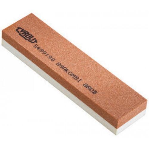 PIERRE D'AFFÛTAGE À MAIN - RECTANGULAIRE - 40 X 20 X 125 MM - GRAIN GROS/FIN TYROLIT